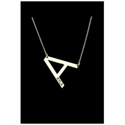 A Harfi Model Kişiye Özel İsimli 925 Ayar Gümüş Kolye