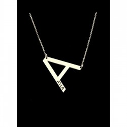 A Harfi Model Kişiye Özel İsimli 925 Ayar Gümüş Kolye