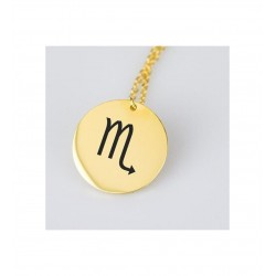 Akrep Burcu 925 Ayar Gümüş Plaka Hediyelik Kolye