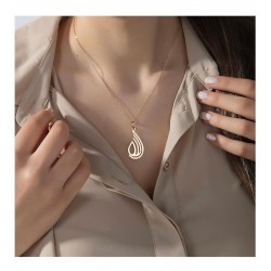 Allah Yazılı 925 Ayar Gümüş Kadın Kolye Özel Gün Hediyesi