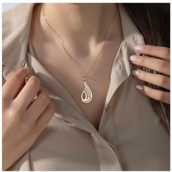 Allah Yazılı 925 Ayar Gümüş Kadın Kolye Özel Gün Hediyesi