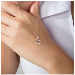 Allah Yazılı Zarif 925 Ayar Gümüş Kolye Özel Tasarım