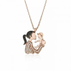 Anne Bebek Gümüş Kolye