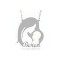 Anne Bebek Tasvirli Gümüş Isim Kolye