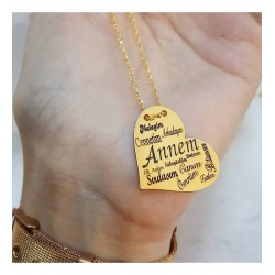 Anneme Özel Sözler Gümüş Kolye Özel Gün Hediyesi