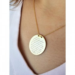 Ayetel Kürsi Yazılı Gümüş Levha Kolye