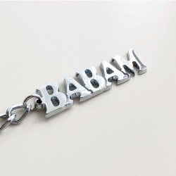 Babam Yazılı Hediyelik Gümüş Anahtarlık