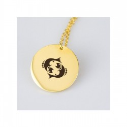 Balık Burcu 925 Ayar Gümüş Plaka Hediyelik Kolye