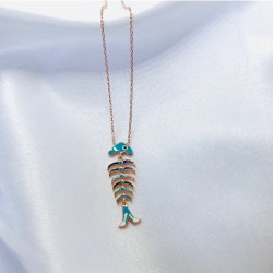 Balık Model Gümüş Kolye