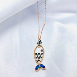 Balık Model Gümüş Kolye Özel Gün Hediyesi