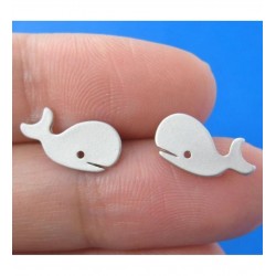 Balina Model Gümüş Küpe