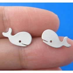 Balina Model Gümüş Küpe