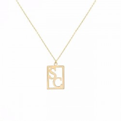 Baş Harfli Kişiye Özel Tasarım Gümüş Kolye Özel Gün Hediyesi
