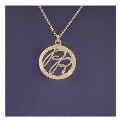 Baş Harfli Kişiye Özel Tasarım Gümüş Tasarım Kolye