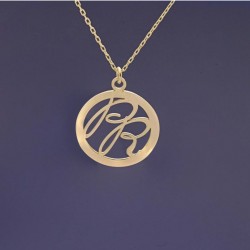 Baş Harfli Kişiye Özel Tasarım Gümüş Tasarım Kolye