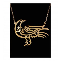 Besmele Kuş Model 925 Ayar Gümüş Tasarım Kadın Kolye Besmele Kuş Model 925 Ayar Gümüş Tasarım Kadın Kolye