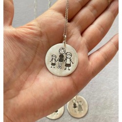 Biricik Annem Gümüş Kadın Kolye Özel Gün Hediyesi