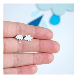 Bulut Şemsiye Model 925 Ayar Gümüş Hediyelik Küpe