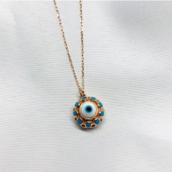 Camgöz Nazar Gümüş Kolye Özel Gün Hediyesi