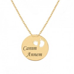 Canım Annem Gümüş Tasarım Kolye