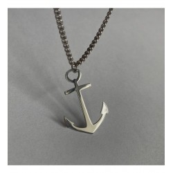 Çapa Model Özel Tasarım Erkek Gümüş Hediyelik Kolye