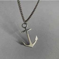 Çapa Model Özel Tasarım Erkek Gümüş Hediyelik Kolye