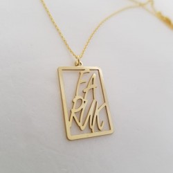 Çerçeve Içinde Isim Kolye