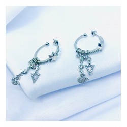 Charmlı Şans Gümüş Küpe