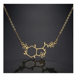 Çiçek Detaylı Seratonin Model Gümüş Özel Tasarım Kadın Kolye