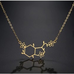 Çiçek Detaylı Seratonin Model Gümüş Özel Tasarım Kadın Kolye