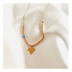 Çınar Yaprağı Gümüş Kolye Özel Gün Hediyesi