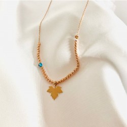 Çınar Yaprağı Gümüş Kolye Özel Gün Hediyesi