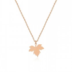 Çınar Yaprağı Gümüş Kolye Özel Gün Hediyesi