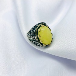 Damla Kehribar Model Erkek Yüzük Damla Kehribar Model Erkek Yüzük