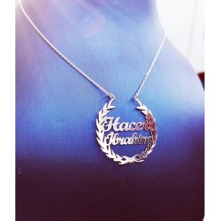 Defne Yapraklı Gümüş İsim Kolye Özel Gün Hediyesi