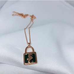 Deniz Atlı Kilit Model Gümüş Kolye