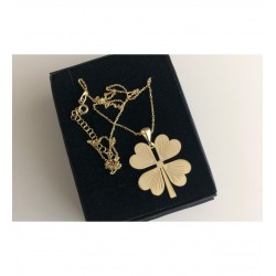 Desenli Yonca Gümüş Kolye Özel Gün Hediyesi