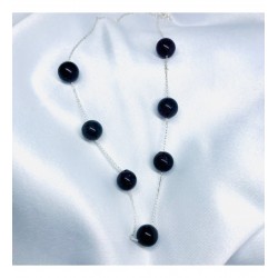 Doğal Küre Kesim Ametist Taşı Gümüş Zincir Kolye