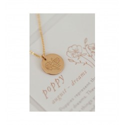 Doğum Ayı Çiçeği Gümüş Tasarım Kadın Kolye