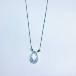 Dorikalı Zirkon Taş Gümüş Zincir Kolye