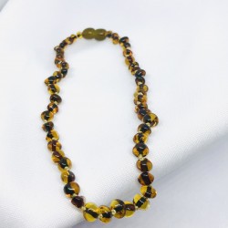 Duman Rengi Kehribar Bebek Çocuk Kolye