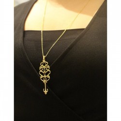 El Vedud Hat Yazılı Gümüş Tasarım Kolye