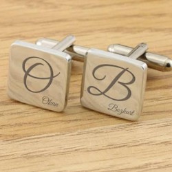 El Yazısı Model 925 Ayar Gümüş Kol Düğmesi Özel Gün Hediyesi