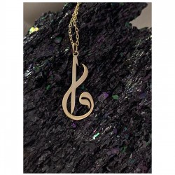 Elif Vav Hat Yazılı 925 Ayar Gümüş Kadın Hediyelik Kolye