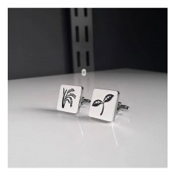 Emoji Model 925 Ayar Gümüş Erkek Hediyelik Kol Düğmesi