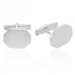 Erkek Beyaz Gümüş Kol Düğmesi