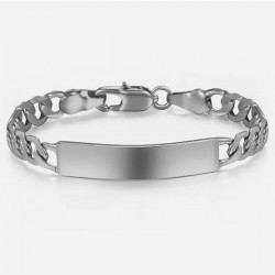 Erkek Gümüş İsim Bileklik