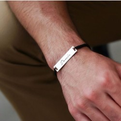 Erkek Plaka İsim Bileklik