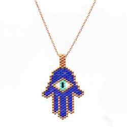 Fatma Ana Eli Gümüş Kolye