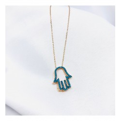 Fatma Ana Eli Gümüş Kolye Özel Gün Hediyesi